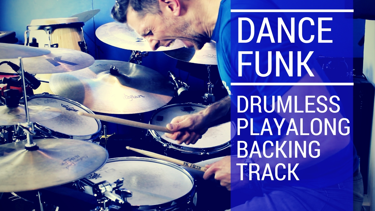 Dance funk drumless playalong drum track