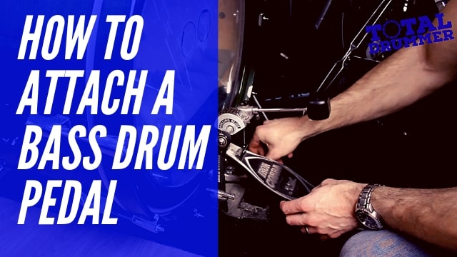 how to attach a bass drum pedal, set up bass drum, fix bass drum