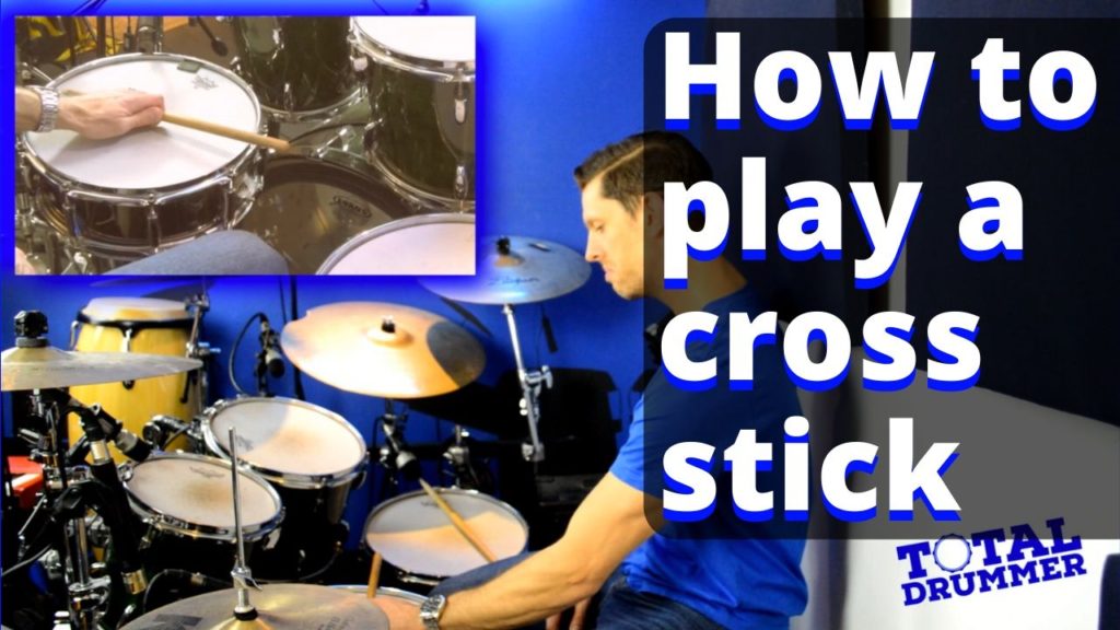 How to play a cross stick on the drums, rim click