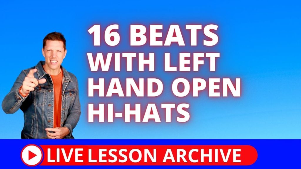 16 Beats With Left Hand Open Hi-hats, disco drum beats, funk drum beats