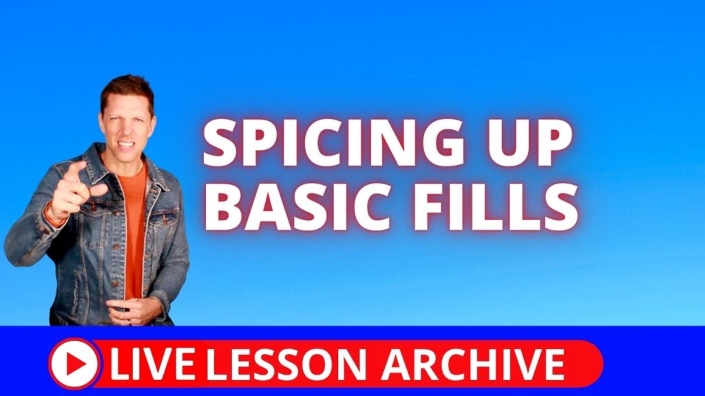 spicing up basic fills drum lesson, beginner drum fill, easy drum fill